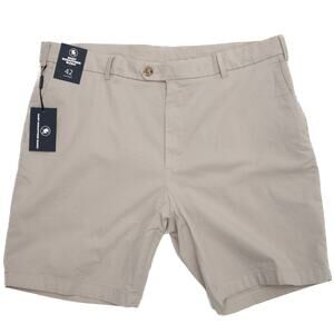 Hart Schaffner Marx Stone Stretch Classic Flat-Front Chino Shorts Size 42